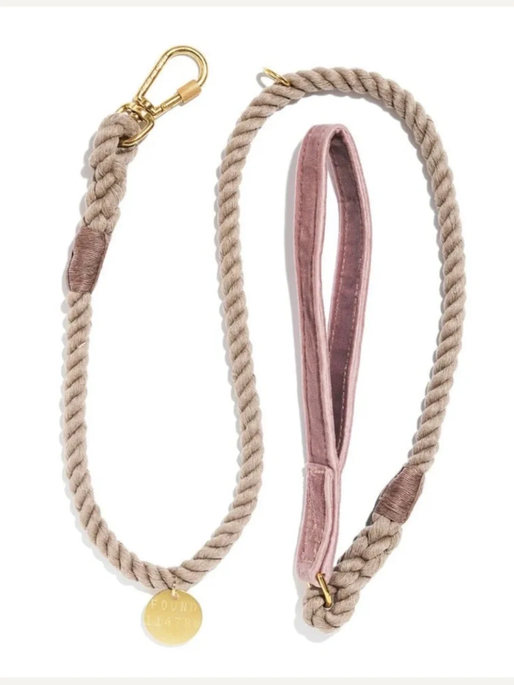 Found My Animal Rose Washable Velvet Animal Leash size Large
